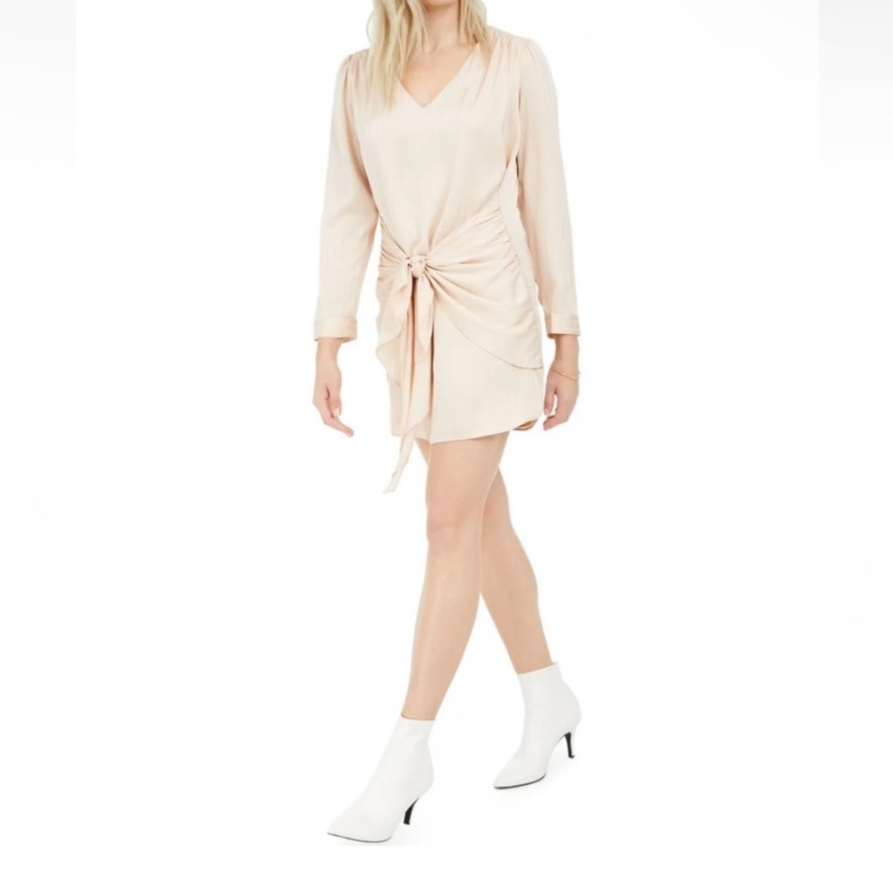 LEYDEN Beige Wrap Dress